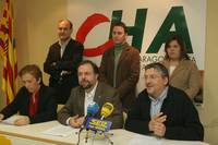 Presentación lista de candidatos de CHA a las Cortes de Aragón